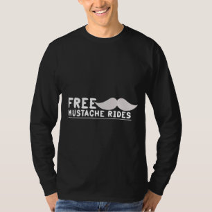 Mens Free Mustache Rides Bearded Grandpa Beer Ma T-Shirt