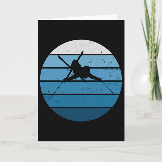 Men's Freestyle Skiing Winter Sport Ski  Card (Front)