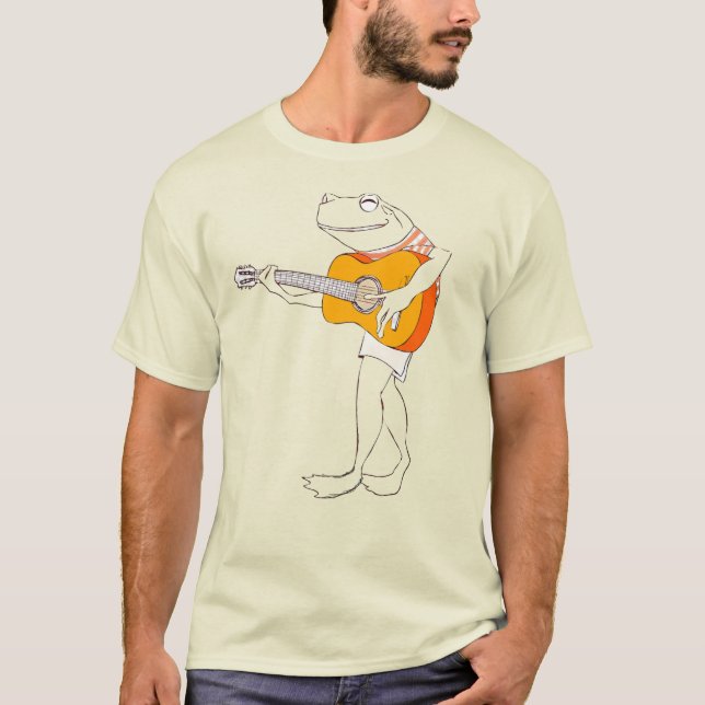 Men's Frog Guitar Strummer Graphic T-Shirt (Front)