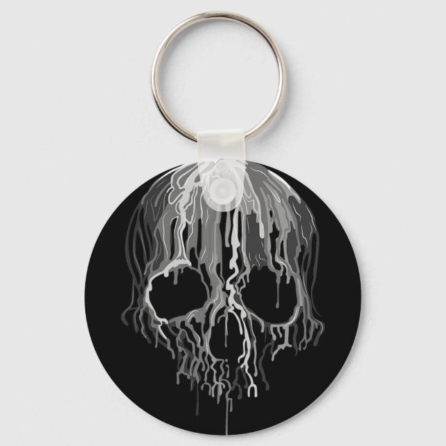 Mens Fun Halloween Pregnancy Baby Keychain (Front)