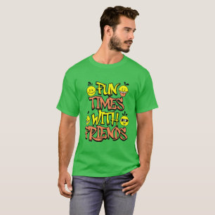 Men's "Fun Times With Friends" Neon Green Tee