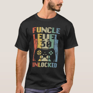 Mens Funcle Level 30 Unlocked Video Gamer Uncle 30 T-Shirt