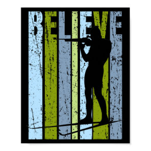 Mens Funky Mens Shooting Gun Biathlon Target Ski I Poster