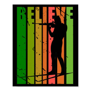 Mens Funky Mens Shooting Gun Biathlon Target Sprin Poster