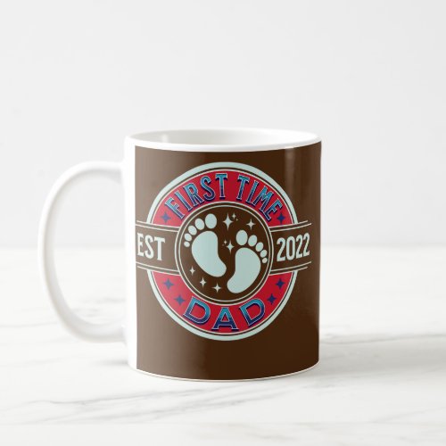 Mens Funny 1st Time Dad EST 2022 New First Coffee Mug