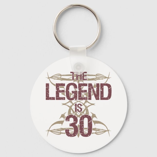 Men's Funny 30th Birthday Keychain (Front)