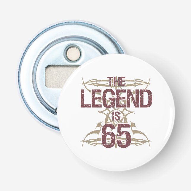 Men's Funny 65th Birthday Bottle Opener (Front)