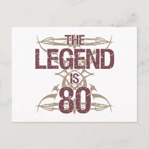 Mens Funny 80th Birthday Postcard