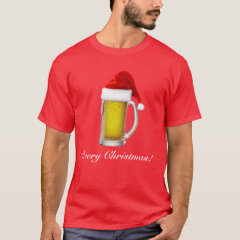 Mens Funny Beery Christmas Beer T Shirt