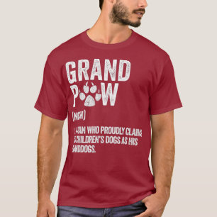 Mens Funny Best Dog Grandpa Ever Grandpaw Retro T-Shirt