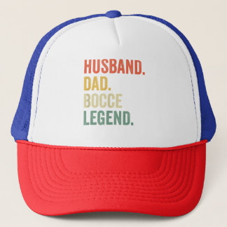 Mens Funny Bocce Husband Dad Bocce Ball Legend Trucker Hat