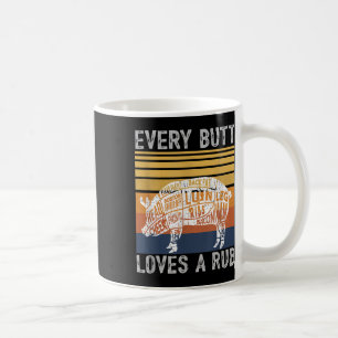 Mens Funny Butt Loves Rub Meat Bbq Smoker Smoking Coffee Mug