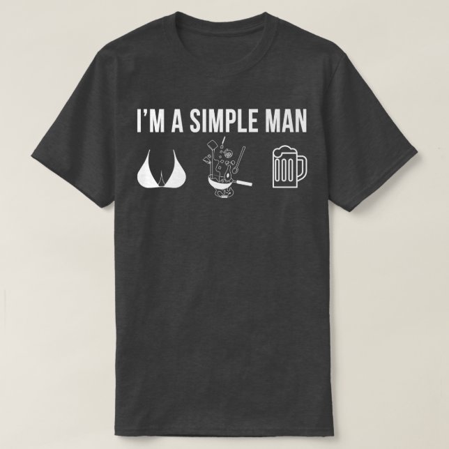 mens funny cooking chef cook hobby simple man 517  T-Shirt (Design Front)
