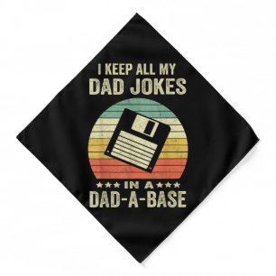 Mens Funny dad Jokes in dad-a-Base Bandana