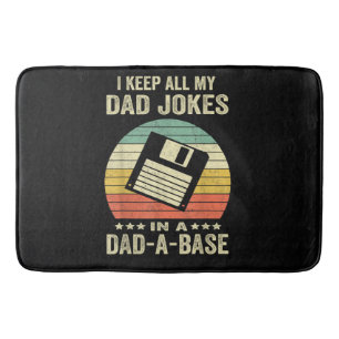 Mens Funny dad Jokes in dad-a-Base Bath Mat