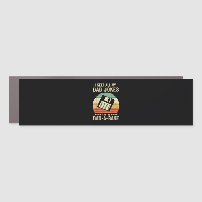 Mens Funny dad Jokes in dad-a-Base Car Magnet (Front)