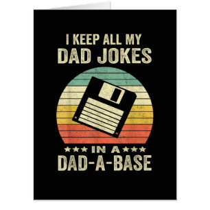 Mens Funny dad Jokes in dad-a-Base Card