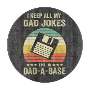 Mens Funny dad Jokes in dad-a-Base Cutting Board