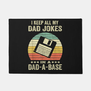 Mens Funny dad Jokes in dad-a-Base Doormat