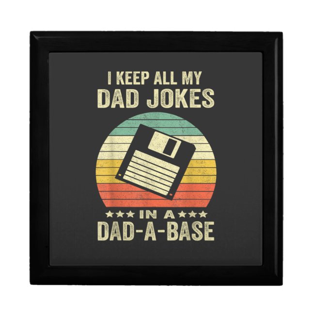 Mens Funny dad Jokes in dad-a-Base Gift Box (Front)
