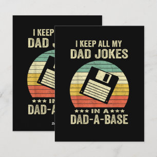 Mens Funny dad Jokes in dad-a-Base Holiday Card