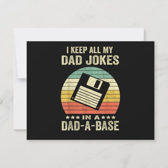 Mens Funny dad Jokes in dad-a-Base Invitation (Front)