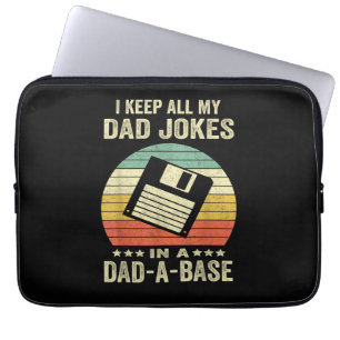 Mens Funny dad Jokes in dad-a-Base Laptop Sleeve