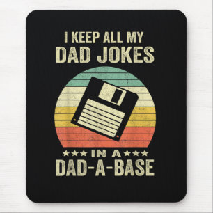 Mens Funny dad Jokes in dad-a-Base Mouse Pad