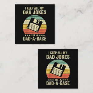 Mens Funny dad Jokes in dad-a-Base Note Card