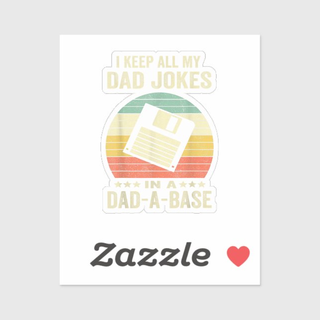 Mens Funny dad Jokes in dad-a-Base Sticker (Sheet)
