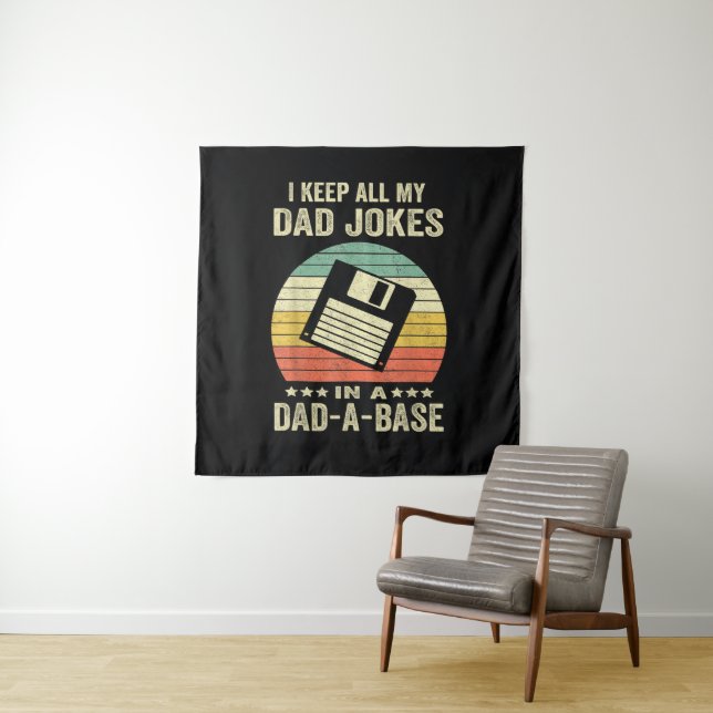 Mens Funny dad Jokes in dad-a-Base Tapestry (In Situ)