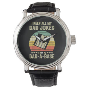 Mens Funny dad Jokes in dad-a-Base Watch