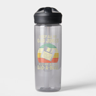 Mens Funny dad Jokes in dad-a-Base Water Bottle