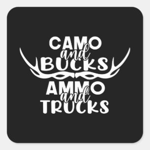 Mens Funny Deer Hunting Humor T Shirts for Men Square Sticker