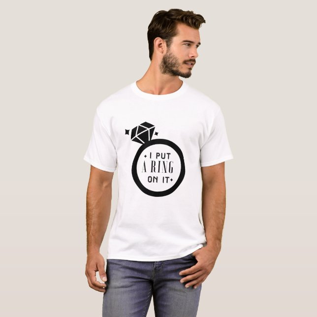 Men's Funny Engaged Marriage Engagemen T-Shirt (Front Full)
