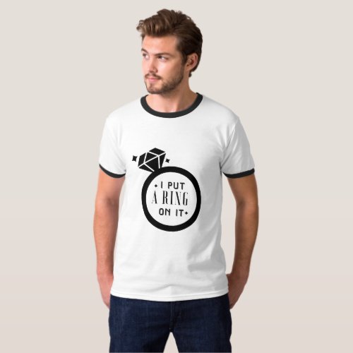 Mens Funny Engaged  Marriage Engagement T_Shirt