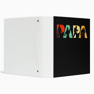 Mens Funny Fathers Day Gift Funny Firefighter Dad 3 Ring Binder