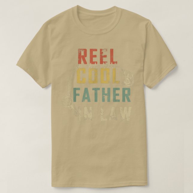 Mens Funny Fathers Day Reel Cool Father In Law Fis T-Shirt (Design Front)