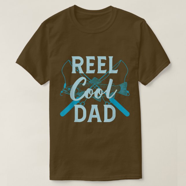 Mens Funny Fishing Dad Mens Funny Reel Cool Fish B T-Shirt (Design Front)
