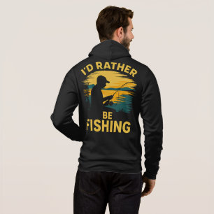 Mens funny fishing hoodie