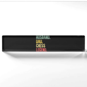 Mens Funny Gift Husband Dad Chess Legend Desk Name Plate