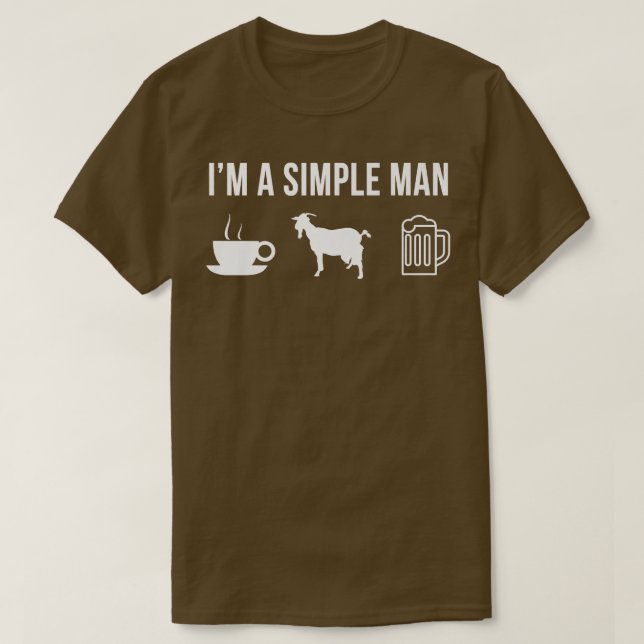 Mens Funny Goat Farmer Animal Simple Man  T-Shirt (Design Front)