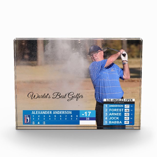 Mens Funny Golf News 40th 50th 60th Birthday  Photo Block (Front)