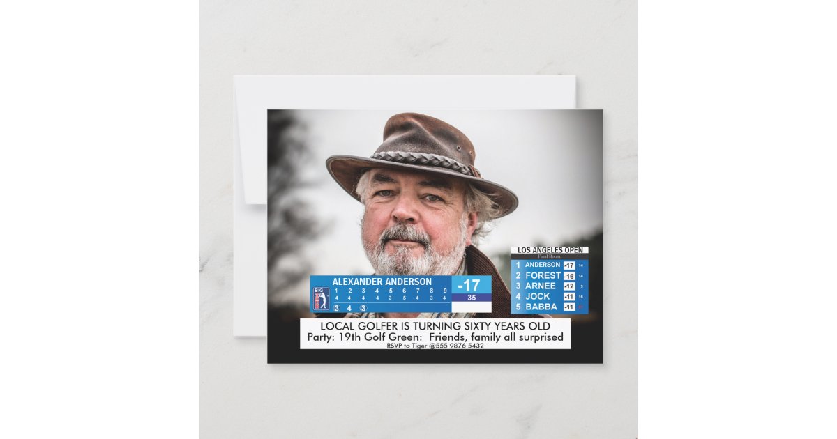 Mens Funny Golf News 40th 50th 60th Birthday Postcard Zazzle