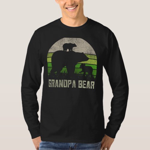 Mens Funny Grandad  From Grandkids Grandpa Bear 2  T_Shirt
