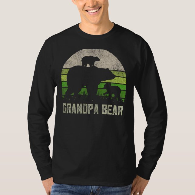 Mens Funny Grandad  From Grandkids Grandpa Bear 2  T-Shirt (Front)