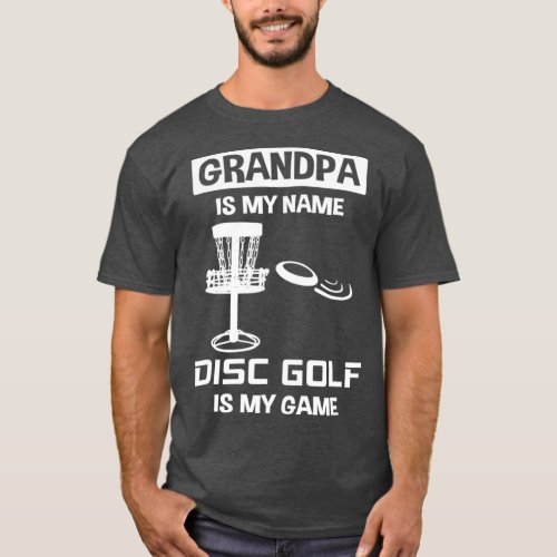 Mens Funny Grandpa Disc Golf T_Shirt
