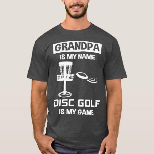 Mens Funny Grandpa Disk Golf T_Shirt