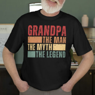 Mens Funny Grandpa The Man The Myth The Legend  T-Shirt