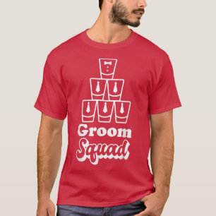 Mens Funny Groom Squad Wedding Bachelor Party Stag T-Shirt